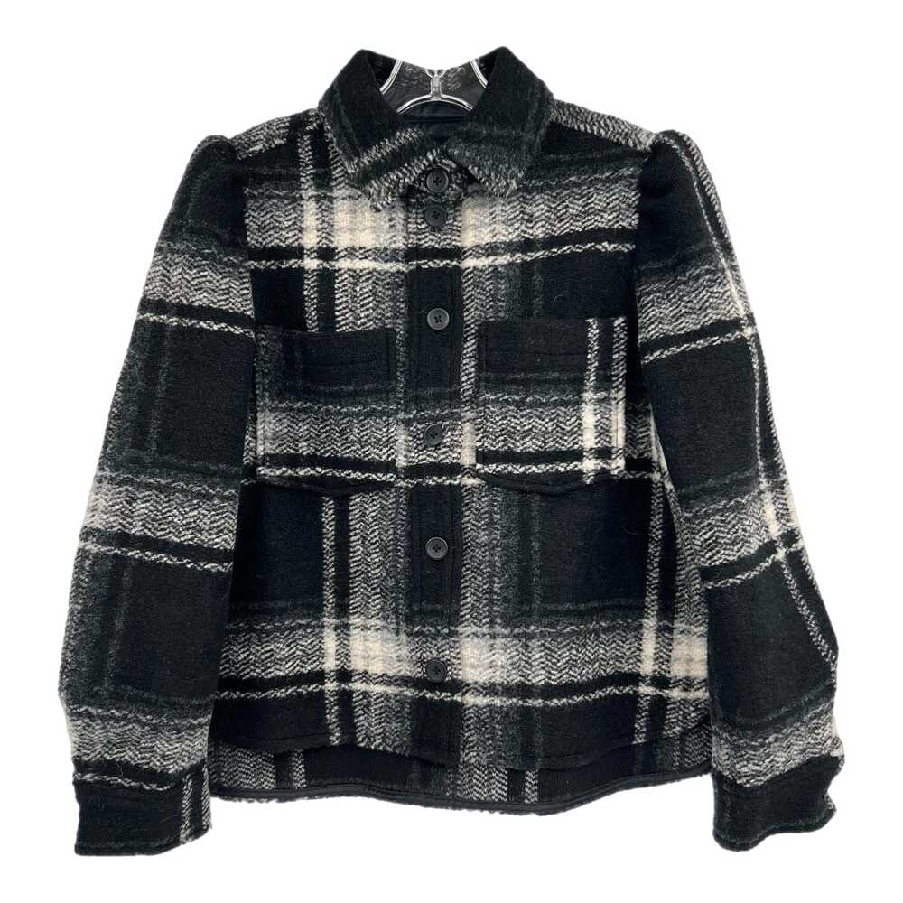 GAP Black Plaid Puff Sleeve Shacket | New With Tags